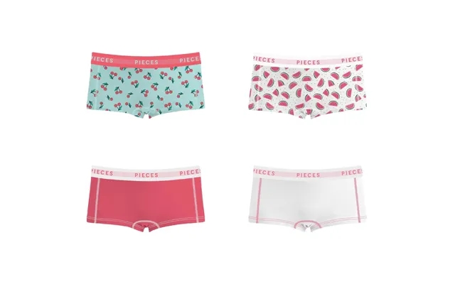 Pieces Dame 4-pack Underbukser Pclogo - Calypso Coral product image