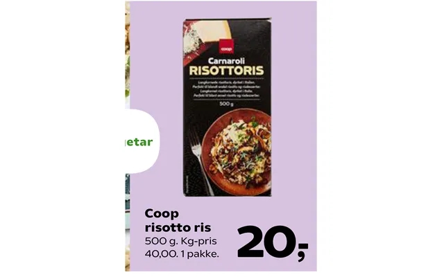 Coop risotto rice product image