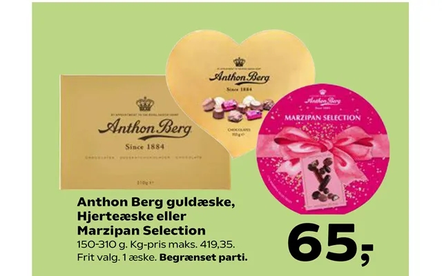 Anthon Berg Guldæske, Hjerteæske Eller Marzipan Selection product image