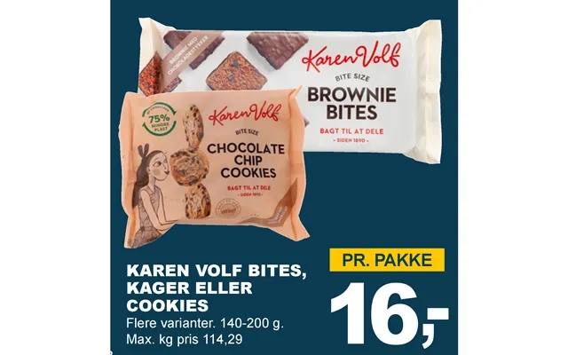 Karen Volf Bites, Kager Eller Cookies product image