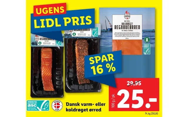 Dansk Varm- Eller Koldrøget Ørred product image