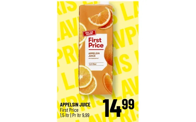 Orange juice first price product image