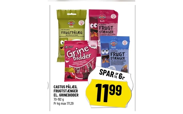 Castus cold cuts, fruit bars product image