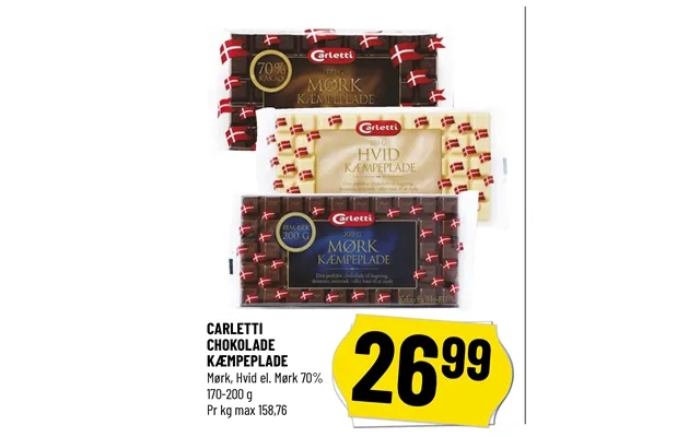 Carletti Chokolade Kæmpeplade product image