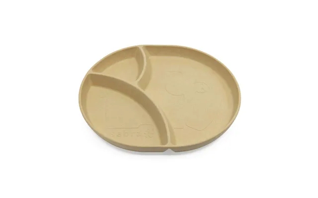 Sebra mums - compartmentalized plate wheat yellow product image