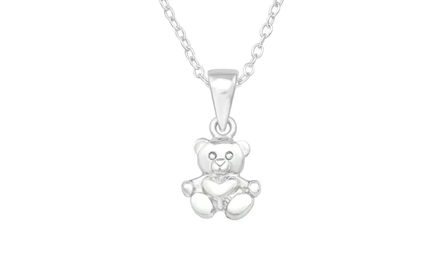 Sweetest teddy bear necklace in silver product image