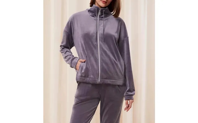 Cozy comfort velours zip jacket product image