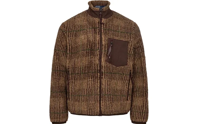 Glen plaid arrows fleece jacquard jacket product image