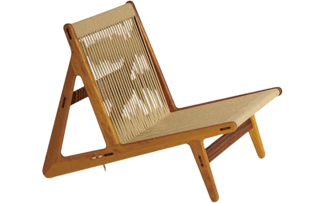 Mr01 initial lounge chair - outdoor base solid iroko oiled, product image
