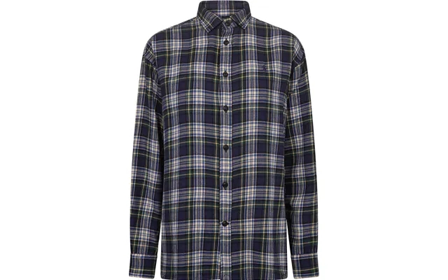 Relaxed fit plaid cotton twill shirt product image