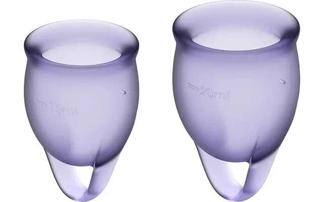 Satisfyer feel confident menstrual cup purple product image