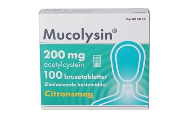 Mucolysin 200mg Citron - 100 Brusetabletter product image