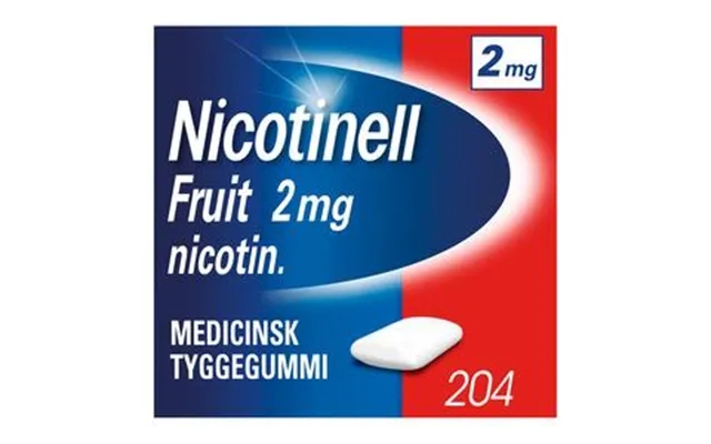 Nicotinell Tyggegummi Fruit 2 Mg - 204 Stk. product image
