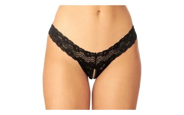 Nortie manja bottomless lace thong - black product image