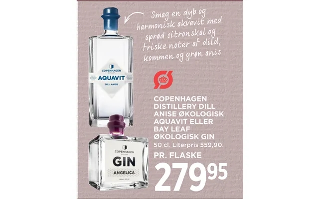 Copenhagen distillery dill anise organic aquavit or bay leaf organic gin product image