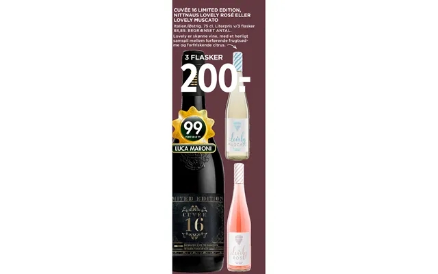 Cuvee 16 limited edition, nittnaus lovely rose or lovely muscato product image