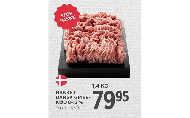 Chopped danish pork 8-12 % product image