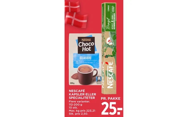 Nescafe capsules or specialties product image