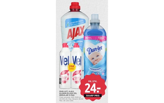 Dun-let, Ajax, Klorin Eller Vel product image