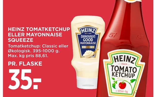 Heinz Tomatketchup Eller Mayonnaise Squeeze product image