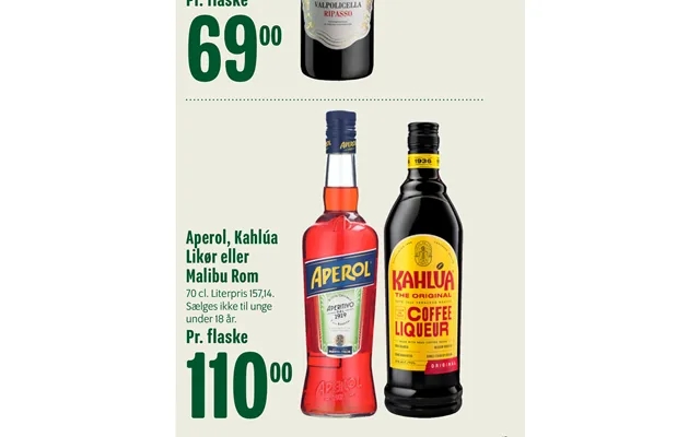 Aperol, kahlua liqueur or malibu rom product image