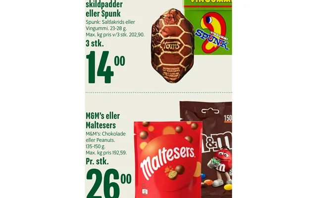 Toms giant turtles or spunk m&m’p or maltesers product image