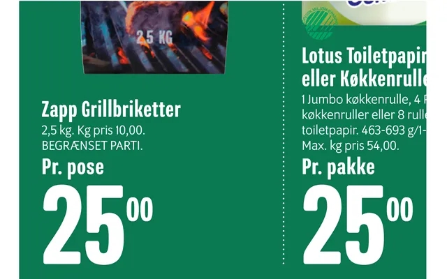 Zapp Grillbriketter Lotus Toiletpapir Eller Køkkenruller product image
