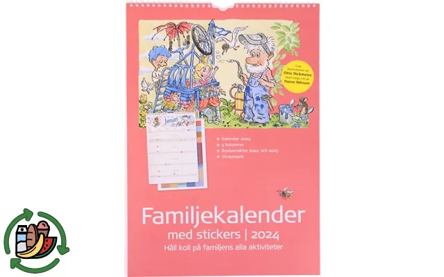 Burde Familiekalender M. Klistermærker 2024 product image