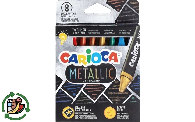 Carioca Metallic Voksblyanter 8-pak product image