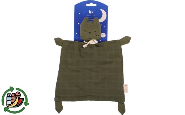 Fabelab security blanket cat green product image