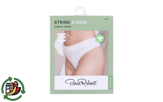 Pierre robert string briefs cotton white m 3-pak product image
