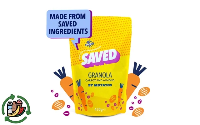 Saved city motatos saved granola m. Carrots & almonds product image