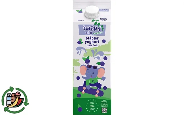 Youghurt Blåbær Happy Zoo product image