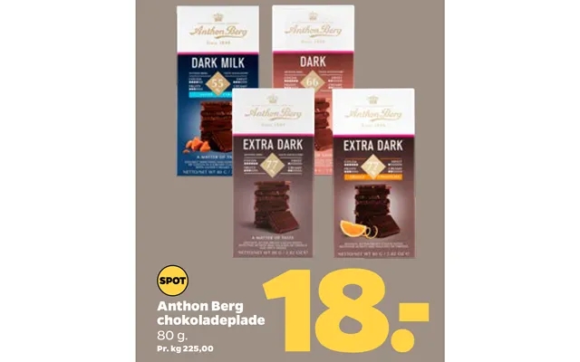 Anthon berg chocolate plate product image