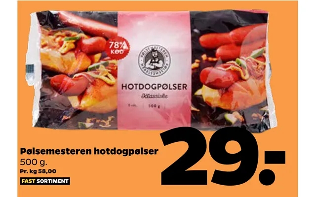 Pølsemesteren Hotdogpølser product image