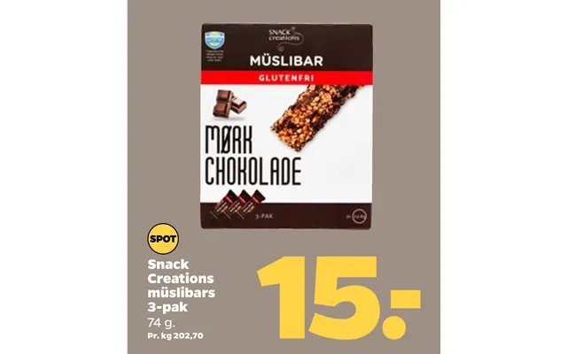 Snack creations granola barss product image