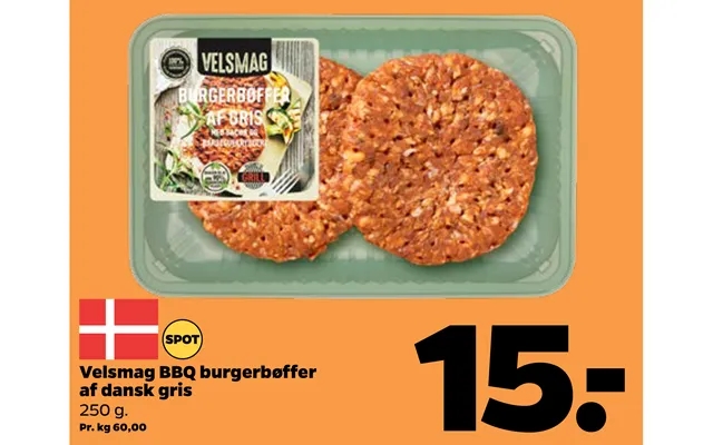 Velsmag Bbq Burgerbøffer Af Dansk Gris product image