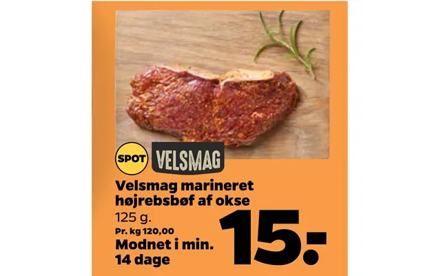 Palatability marinated højrebsbøf of ox matured in mine.14 Days product image
