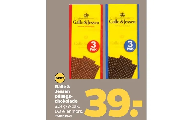 Galle & Jessen Pålægschokolade product image