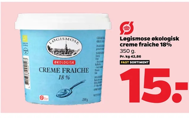 Løgismose Økologisk Creme Fraiche 18% product image