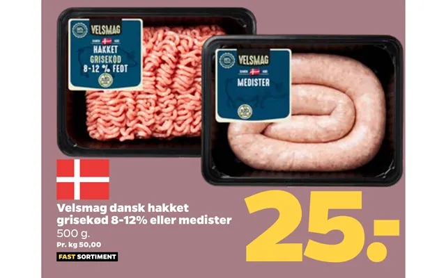 Velsmag Dansk Hakket Grisekød 8-12% Eller Medister product image