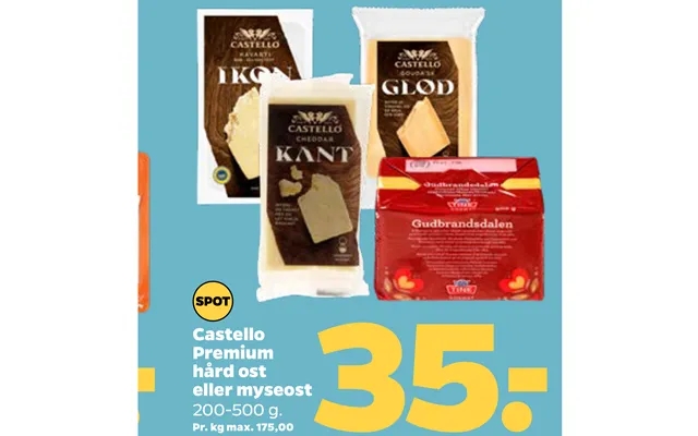 Castello Premium Hård Ost Eller Myseost product image