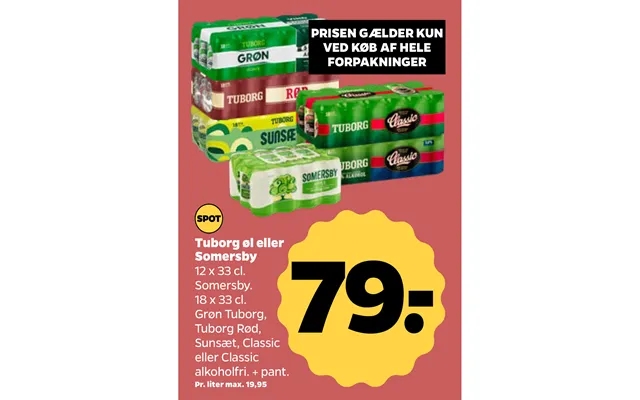 By purchase of throughout tuborg beer or somersby product image