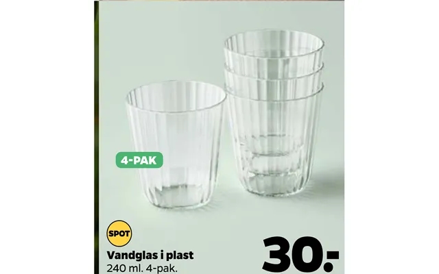 Water glass in plastic product image