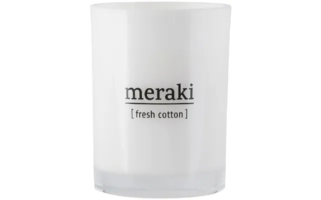 Meraki scented candle 8 x 10,5 cm - fresh cotton product image