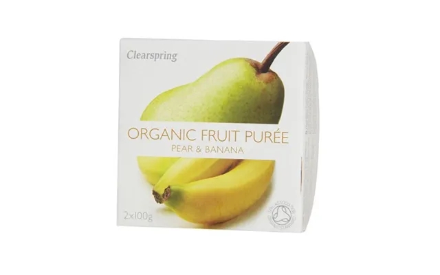 Frugtpuré Banan Pære Økologisk- 200 Gr - Clearspring product image