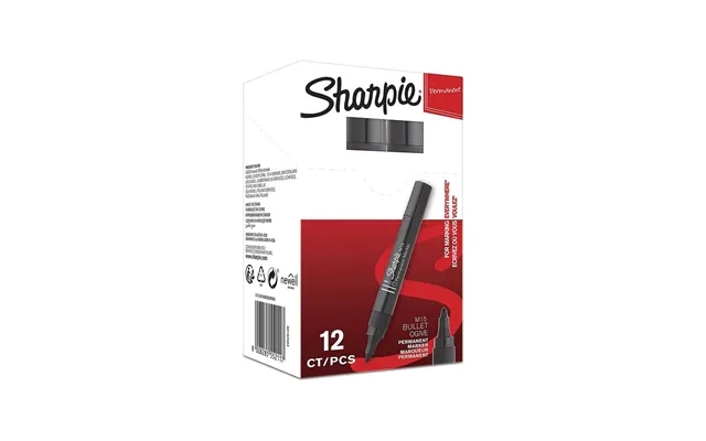 Sharpie M15 Permanent Markers Rund Spids Sort 12 Styk product image