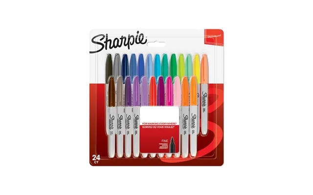 Sharpie permanent markers fine tip different colors 24 pieces product image
