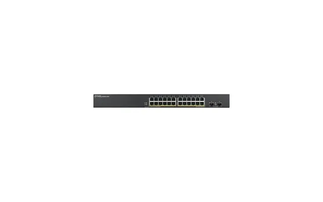 Zyxel gs1900-24hpv2 24-port gbe smart managed poe switch with gbe uplink product image