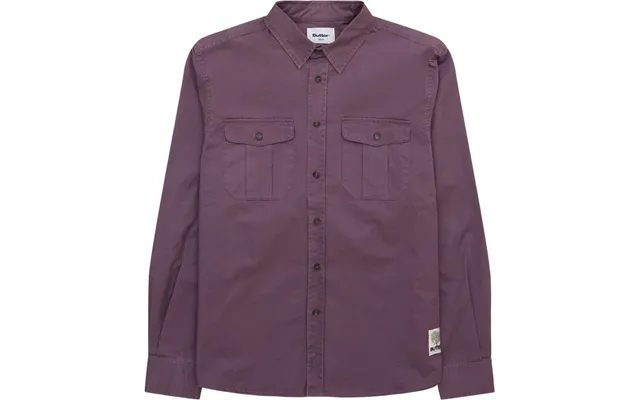 Butter goods washed pocket ls shirt purple product image